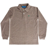 HARRY LONG SLEEVE POLO - BARK