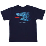 J BAILEY SHORT SLEEVE LOGO TEE - SHARK ON NAVY