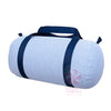 NAVY SEERSUCKER MEDIUM DUFFEL