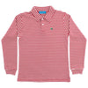 HARRY LONG SLEEVE POLO - RED/WHITE STRIPE