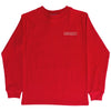 J. BAILEY LONG SLEEVE LOGO TEE - SANTA DOG ON RED