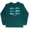 J. BAILEY LONG SLEEVE LOGO TEE - TUNA ON TEAL