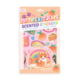 PUPPIES AND PEACH SCENTED STICKERS