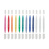 OOLY STAMP-A-DOODLE DOUBLE-ENDED MARKERS- SET OF 12