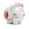 Dotted Owl Pink Piggy Bank