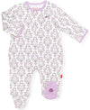 UNICORN DREAMS ORGANIC COTTON MAGNETIC FOOTIE