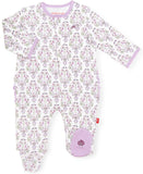 UNICORN DREAMS ORGANIC COTTON MAGNETIC FOOTIE