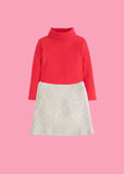 BISBY RIBBED TURTLENECK - RED