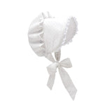 BELLEFAIRE BONNET - WHITE DIXIE DOT