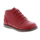 FOOTMATES TAMMY SHOES WITH HEART RED