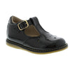 FOOTMATES HARPER T-STRAP BLACK PATENT