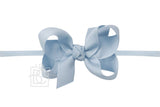 1/4″ PANTYHOSE HEADBAND WITH SIGNATURE GROSGRAIN BOW MILLENIUM BLUE 4.5"