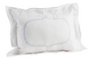 Leaf Pillow Top White/Blue
