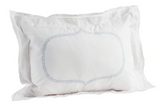 Leaf Pillow Top White/Blue