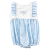 BLUE BOW SHADOW WORK - ROMPER SHORT