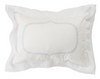 Leaf Pillow Top White/Blue