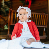 Classic Knit Cardigan Red