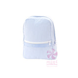 BABY BLUE SEERSUCKER SMALL BACKPACK
