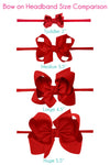 1/4″ PANTYHOSE HEADBAND WITH SIGNATURE GROSGRAIN BOW BLACK 3.5"