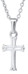 Sterling Silver Baby Cross with Flared Tips