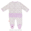 UNICORN DREAMS ORGANIC COTTON MAGNETIC FOOTIE