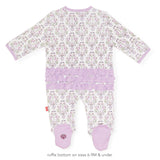 UNICORN DREAMS ORGANIC COTTON MAGNETIC FOOTIE