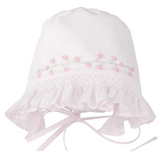 Girls Rose Garden Collection Smocked Bonnet