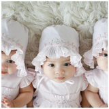 Girls Rose Garden Collection Smocked Bonnet