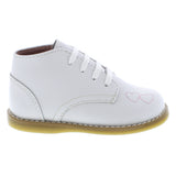 FOOTMATES TAMMY SHOES WITH HEART WHITE