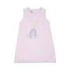 ANNIE APRON DRESS - PALM BEACH PINK WITH BUCKHEAD BLUE & WAND APPLIQUE