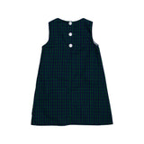 ANNIE APRON DRESS - FALL PARTY PLAID WITH WORTH AVENUE WHITE & BOW APPLIQUES