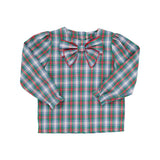 BEATRICE BOW BLOUSE & ONESIE - PRESTONWOOD PLAID WITH RICHMOND RED