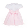 CINDY LOU SASH DRESS - WORTH AVENUE WHITE WITH PALM BEACH PINK