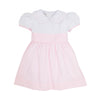 CINDY LOU SASH DRESS - WORTH AVENUE WHITE WITH PALM BEACH PINK