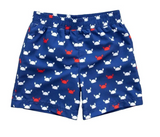 CRAB PRINT SWIM TRUNKS