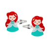 LILIES & ROSES CUTE DOLL RED HAIR SNAP CLIPS (PAIR)