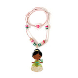 LILIES & ROSES CUTE DOLL GREEN DRESS NECKLACE