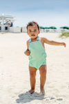 SKIPPER SUNSUIT - GRACE BAY GREEN WITH BEALE STREET BLUE