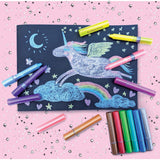 DINOSAUR WORLD GLITTER DOODLE GEL CRAYONS