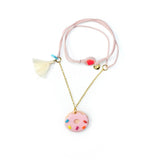LILIES & ROSES DONUT LIGHT PINK NECKLACE