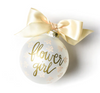 FLORAL FLOWER GIRL GLASS ORNAMENT