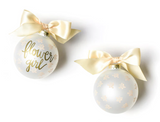 FLORAL FLOWER GIRL GLASS ORNAMENT