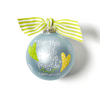 FOR THIS CHILD BLUE GLASS ORNAMENT