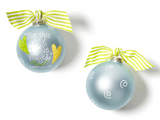 FOR THIS CHILD BLUE GLASS ORNAMENT