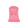 GOLDIE LOCKS GOWN - HAMPTONS HOT PINK WITH WORTH AVENUE WHITE EYELET
