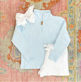 HAYWORD HALF-ZIP (UNISEX) - BUCKHEAD BLUE WITH PALMETTO PEARL STORK