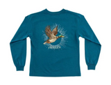 J. BAILEY LONG SLEEVE LOGO SHIRT - DUCK ON TEAL