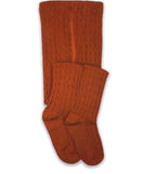 JEFFERIES SOCKS CLASSIC CABLE TIGHTS 1 PAIR - RUST