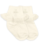 SMOOTH TOE CHRISTENING LACE SOCKS 1 PAIR