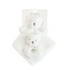 BEAUMONT LUXE WHITE BEAR LOVIE AND RATTLE SET